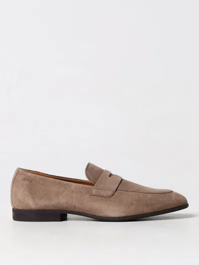 Hugo Boss Loafers Boss Men Color Beige In Beige