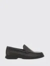 Hugo Boss Tumbled-leather Moccasins With Logo Detail In Black