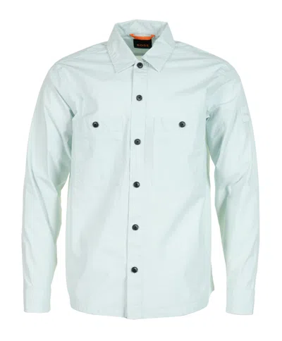 Hugo Boss Locky 2 Overshirt 474 Open Blue In Green