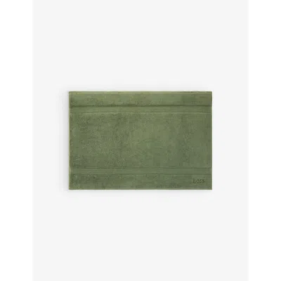 Hugo Boss Coolgreen Loft Logo-embroidered Cotton Bathmat 60cm X 90cm