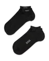 Hugo Boss Logo Ankle Socks - Pack Of 2 In Black