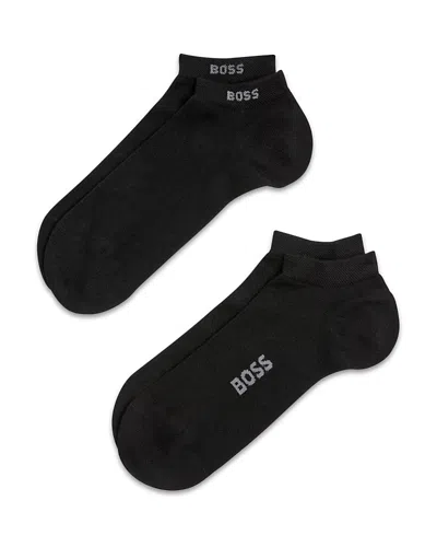 Hugo Boss Logo Ankle Socks - Pack Of 2 In Black