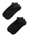 Hugo Boss Two-pack Of Ankle-length Socks In Stretch Fabric In Black