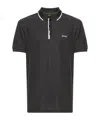 Hugo Boss Logo-appliqué Cotton Polo Shirt In Black