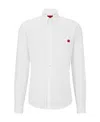 Hugo Boss Logo-appliqué Cotton Shirt In White