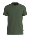 Hugo Boss Round-neck Linen T-shirt In Green
