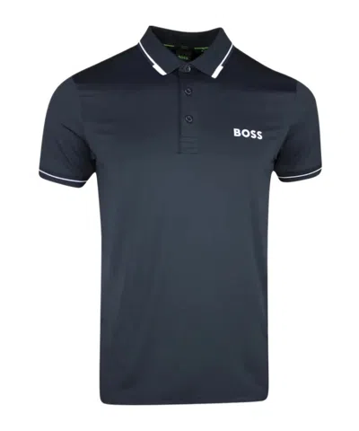 Hugo Boss Logo-appliqué Polo Shirt In Black