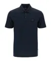 Hugo Boss Boss Mercerized Cotton Polo Shirt In Black