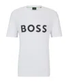 Hugo Boss Logo-print Crew-neck T-shirt In White