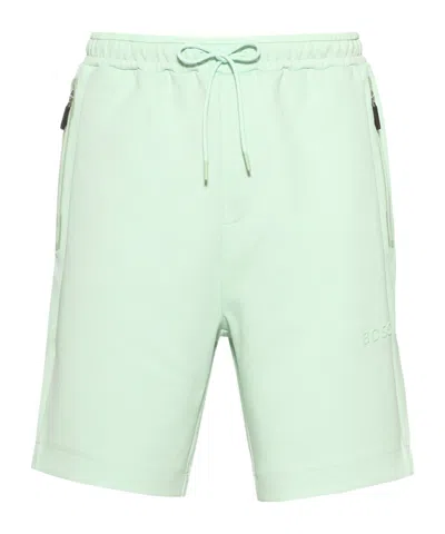 Hugo Boss Logo-appliqué Track Shorts In White