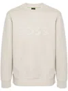 Hugo Boss Logo-appliqué Cotton Sweatshirt In 中性色