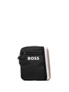 Hugo Boss Logo-appliqué Crossbody Bag In Black