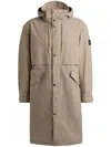 Hugo Boss Water-repellent Jacket In A Paper-touch Cotton Blend In Neutrals