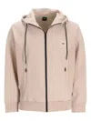 Hugo Boss Zip-up Hoodie With Logo Patch