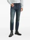 Hugo Boss Logo-appliqué Jeans In Blue