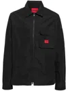 Hugo Boss Logo-appliqué Shirt Jacket In Black