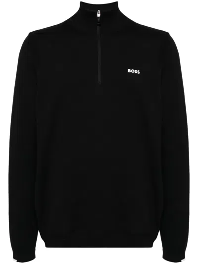 Hugo Boss Boss Men Sweatshirt With Logo In Black