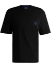 Hugo Boss Cotton-jersey T-shirt With Happy Hugo Logo In Black