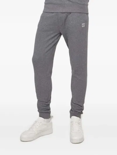 Hugo Boss Logo-appliqué Track Pants In Gray