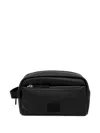 Hugo Boss Logo-appliqué Wash Bag In Black