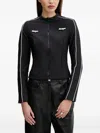 Hugo Boss Logo-appliqué Zip-up Jacket In Black