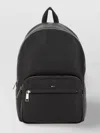 Hugo Boss Black Pebble-grained Faux-leather Backpack In Black