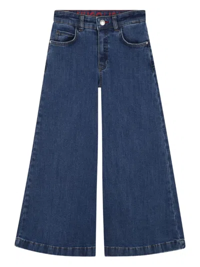 Hugo Boss Kids' Logo-badge Jeans In Blue