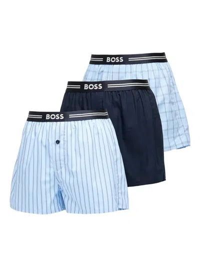 Hugo Boss Logo-band Boxers (set Of Three) In Multi