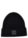 Hugo Boss Logo Beanie In Blue