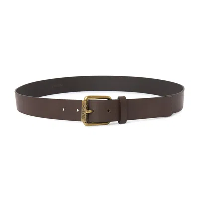 Hugo Boss Logo Belt In Brown