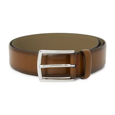 Hugo Boss Logo Belt In Brown