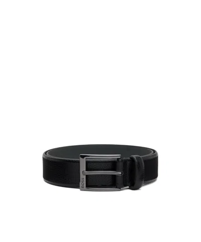 Hugo Boss Logo Belt In Black