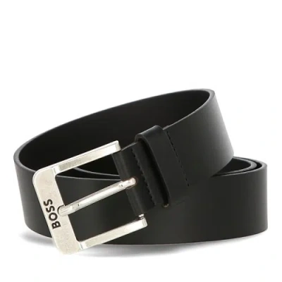 Hugo Boss Logo Belt In Black