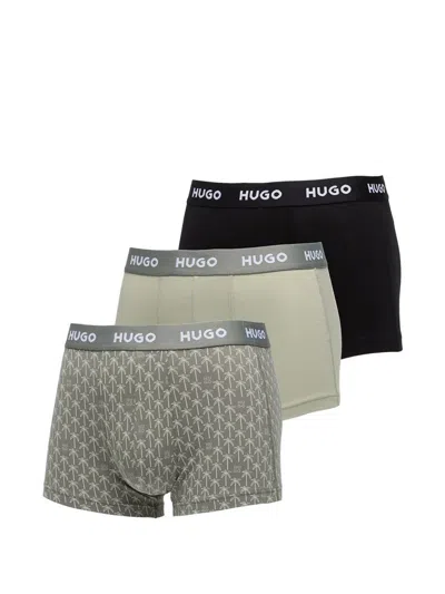 Hugo Boss Logo Boxer Briefs (set Of Three) In Multi