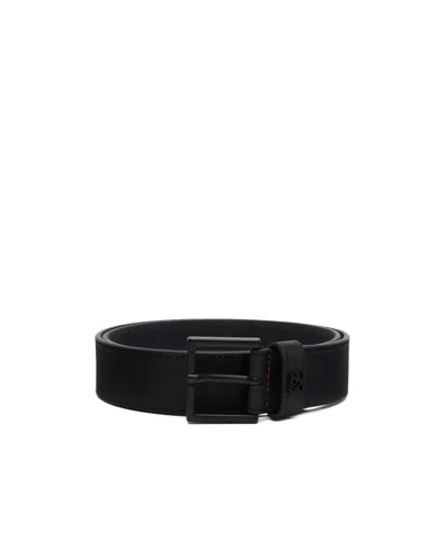 Hugo Boss Logo Buckle Belt In Black
