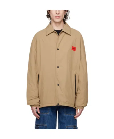 Hugo Boss Logo Casual Jacket In Nude