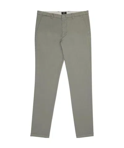 Hugo Boss Logo Casual Pants In Gray