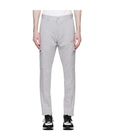 Hugo Boss Logo Casual Pants In Gray