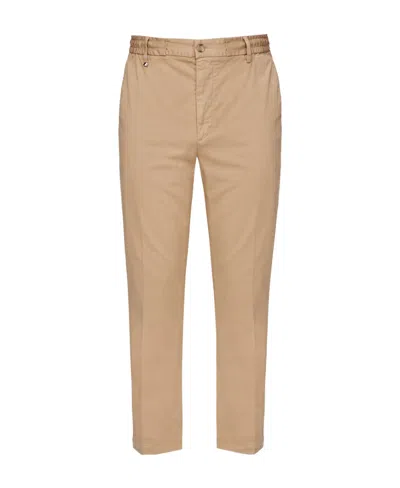 Hugo Boss Logo Casual Pants In Nude