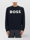 Hugo Boss Relaxed-fit Cotton-terry Sweatshirt With Rubber-print Logo