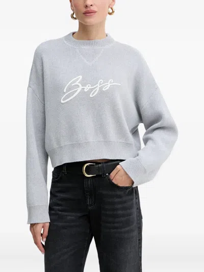 HUGO BOSS LOGO CREW-NECK SWEATER