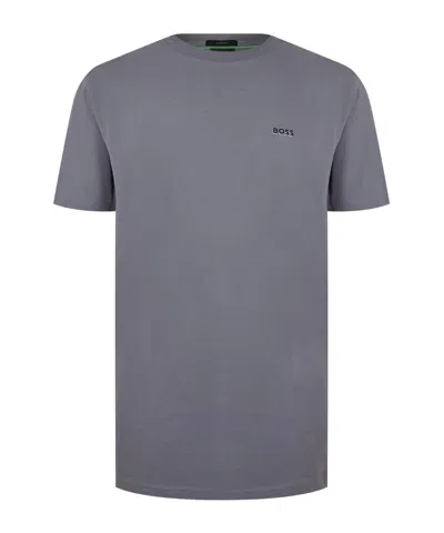 Hugo Boss Logo Crew-neck T-shirt In Gray