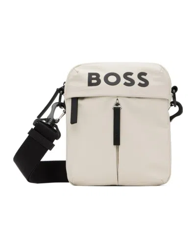 Hugo Boss Logo Cross-body Bag In Nude