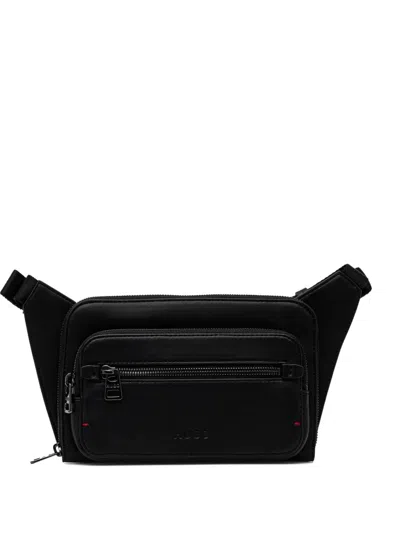 Hugo Boss Logo-debossed Belt Bag In Black