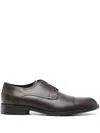 Hugo Boss Logo-debossed Derby Shoes In Black