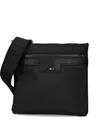 Hugo Boss Logo-debossed Messenger Bag In Schwarz