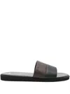 Hugo Boss Logo-debossed Slides In Black