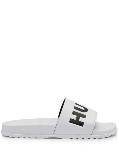 Hugo Boss Logo-debossed Slides In White