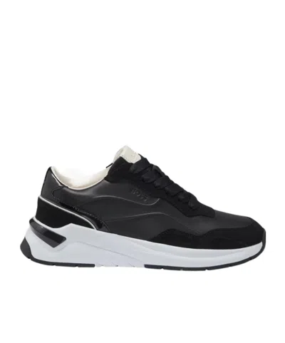 Hugo Boss Logo-debossed Sneakers In Black
