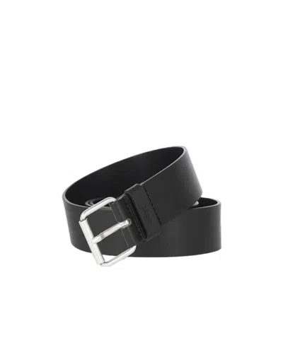 Hugo Boss Logo Detail Belt In Black